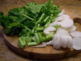 Daikon chopped (click for full sized image)